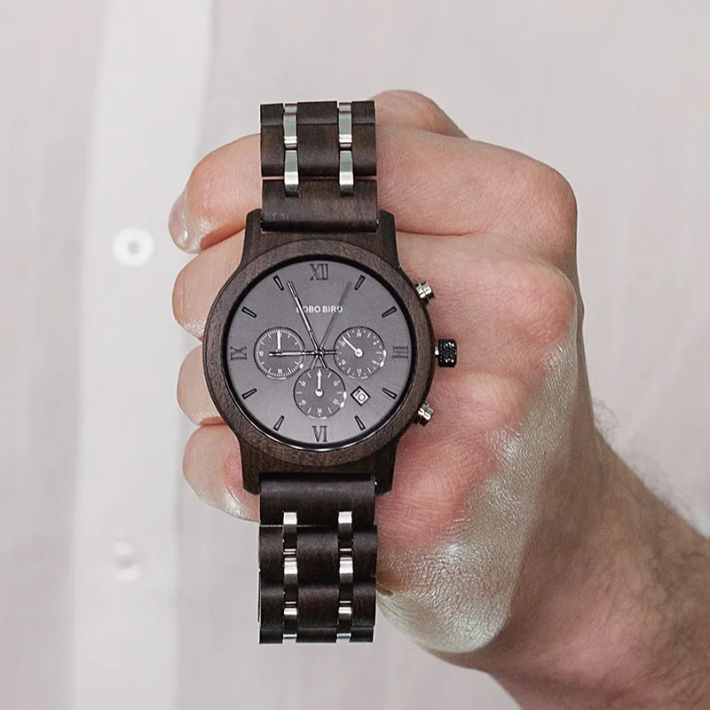 Men's Wooden Metal Design Watches