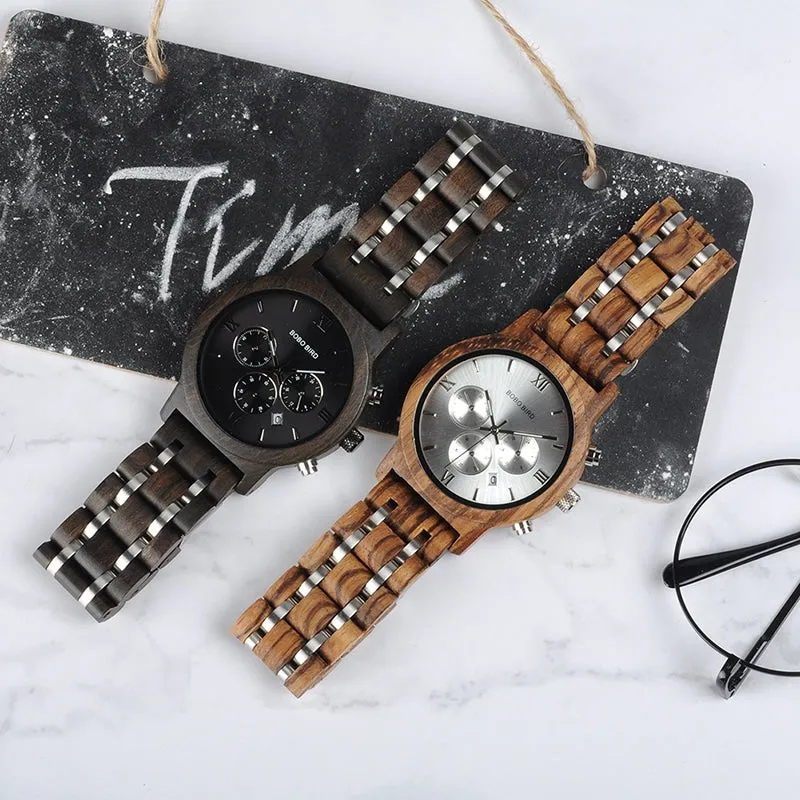 Men's Wooden Metal Design Watches