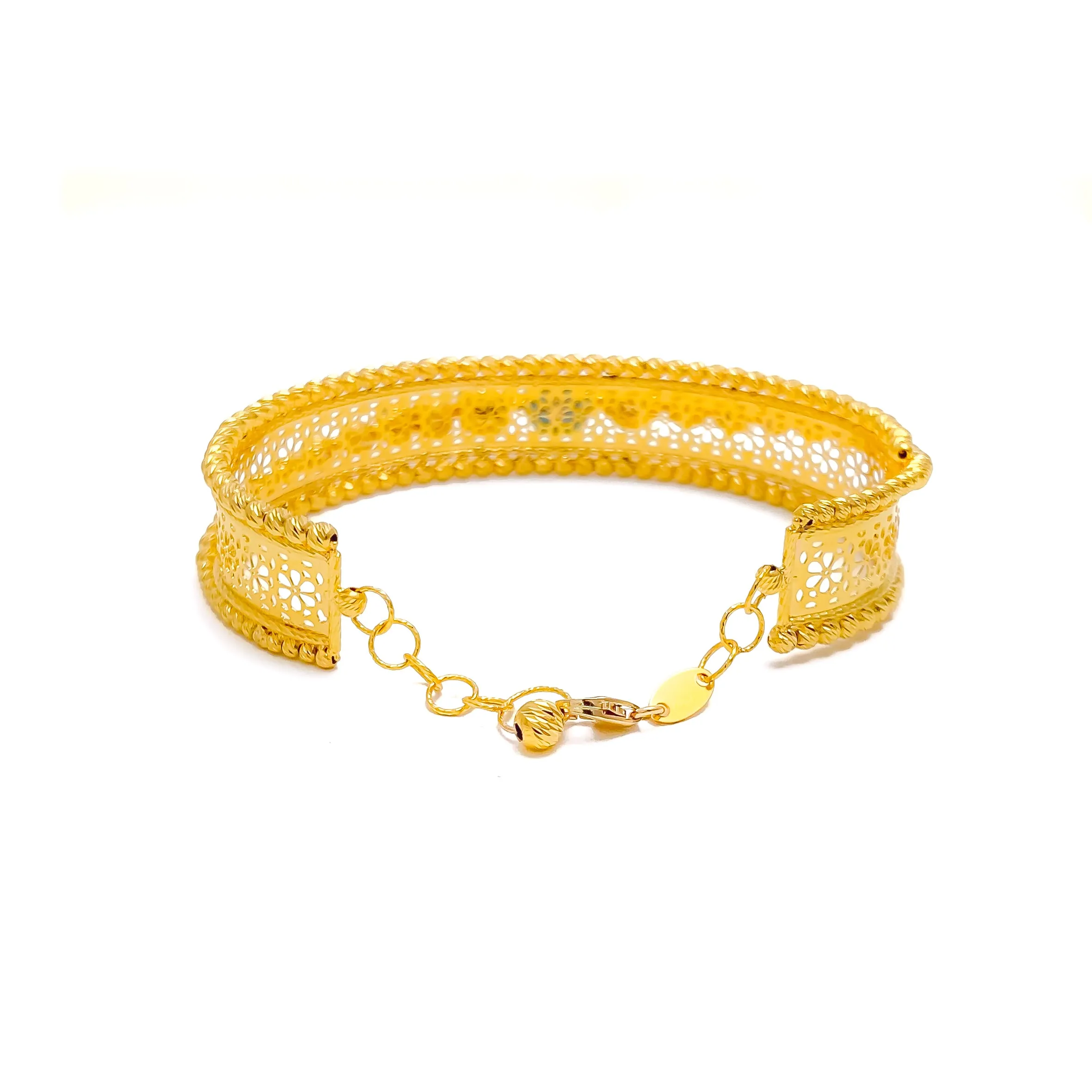 Mesmerizing Vibrant 21K Gold Bangle Bracelet