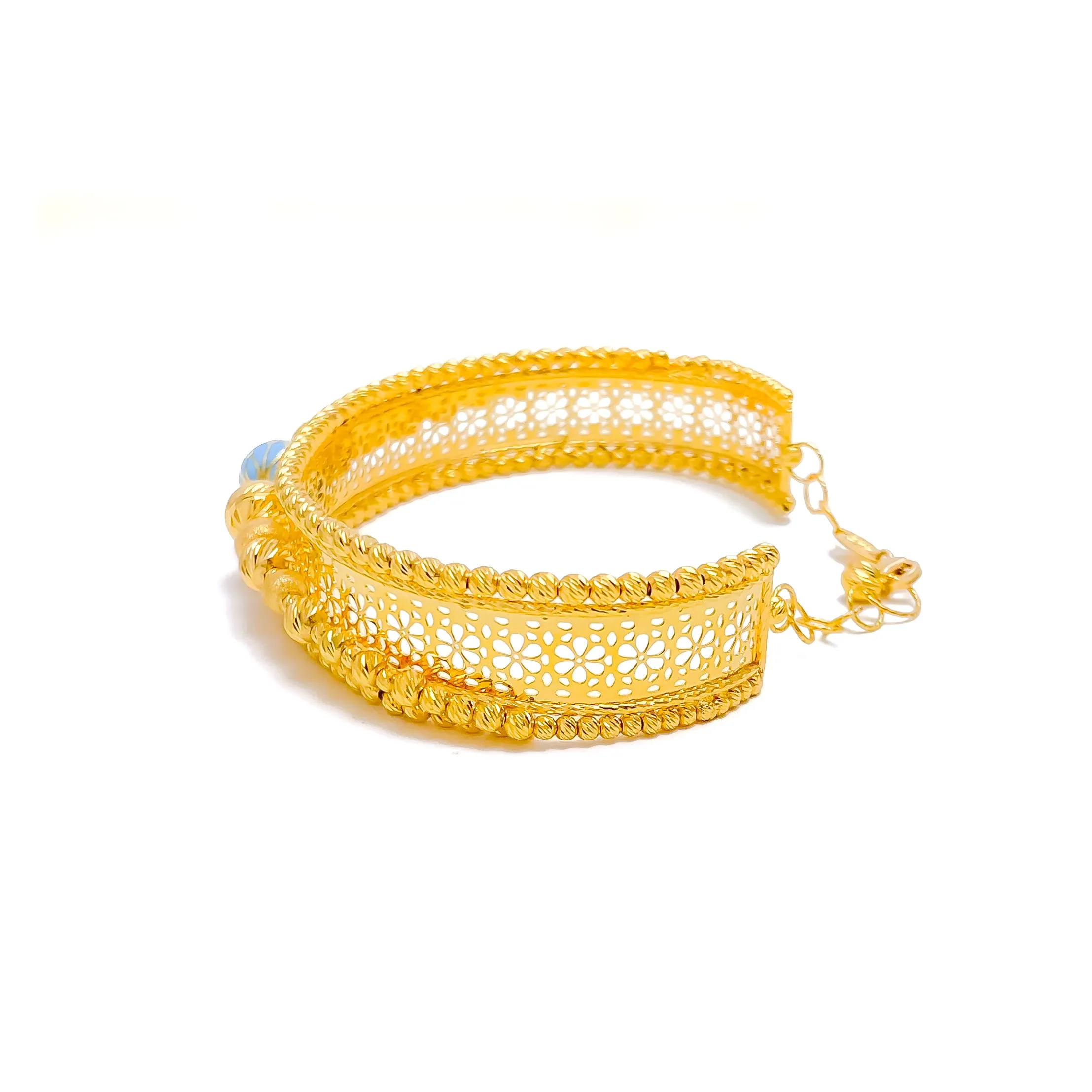 Mesmerizing Vibrant 21K Gold Bangle Bracelet