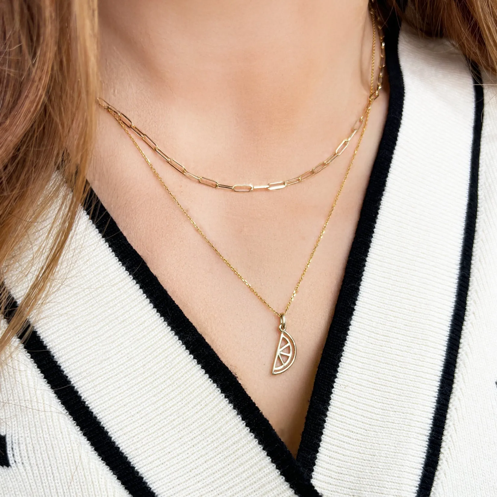 Mini Gold Watermelon Charm