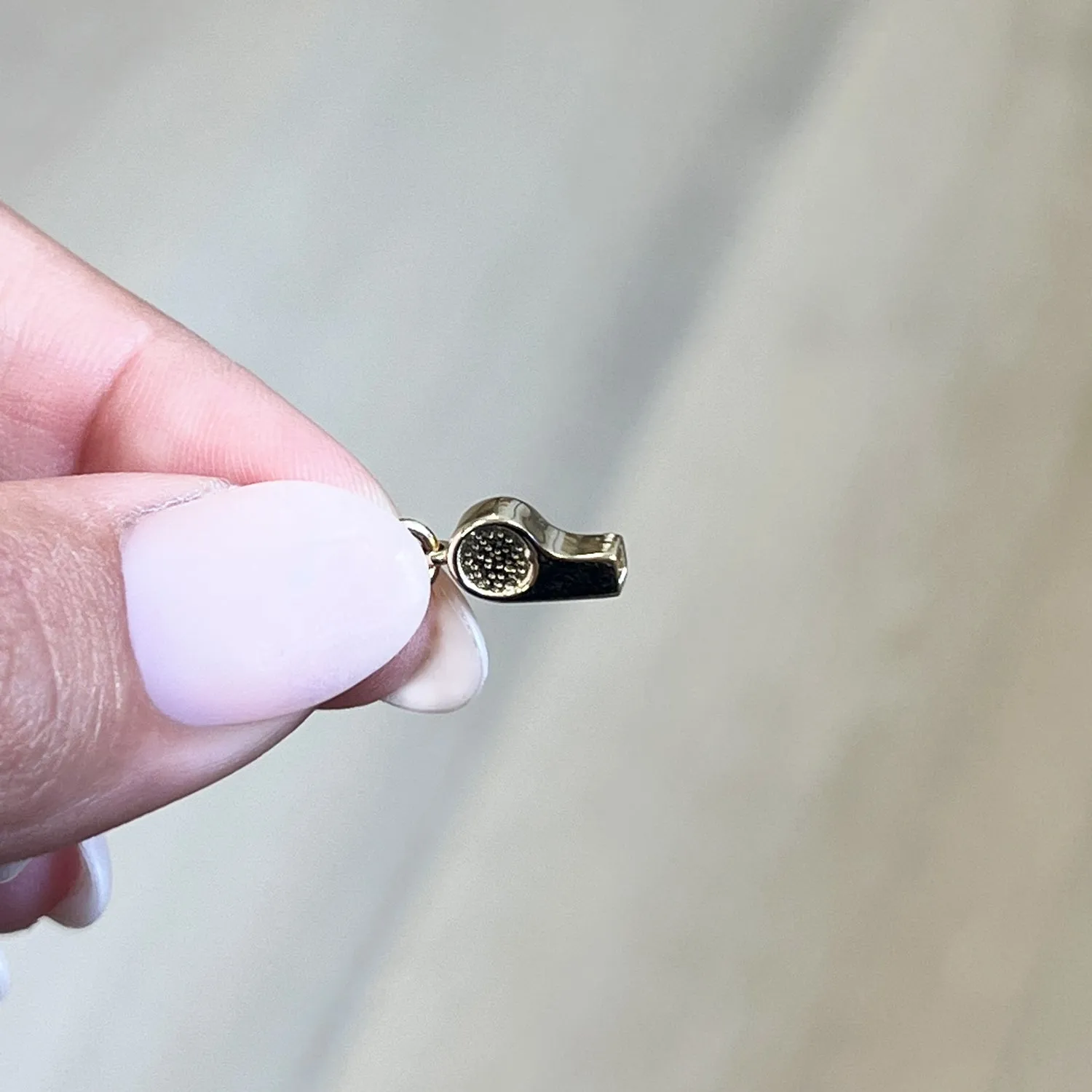 Mini Gold Whistle Charm