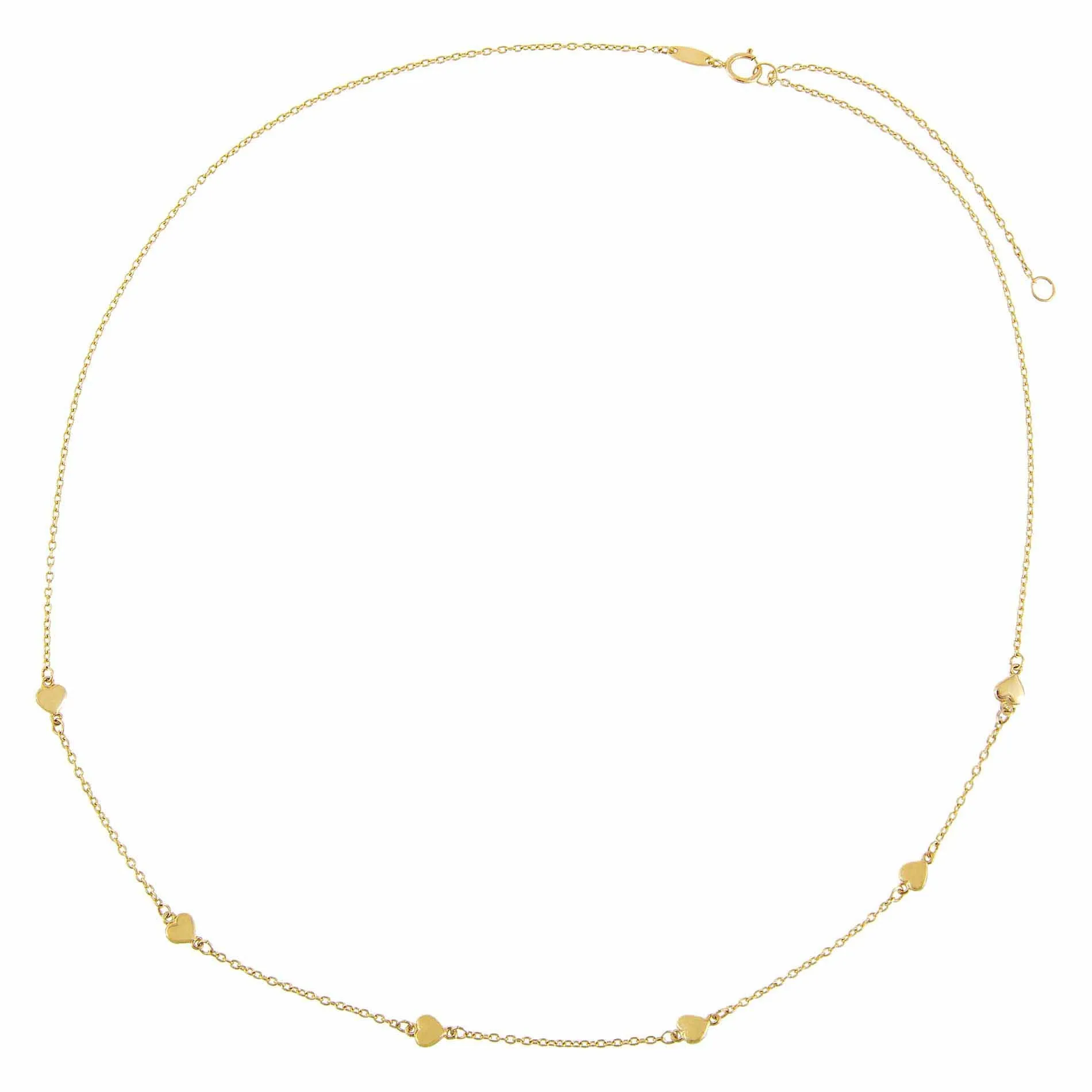 Mini Hearts Necklace 14K