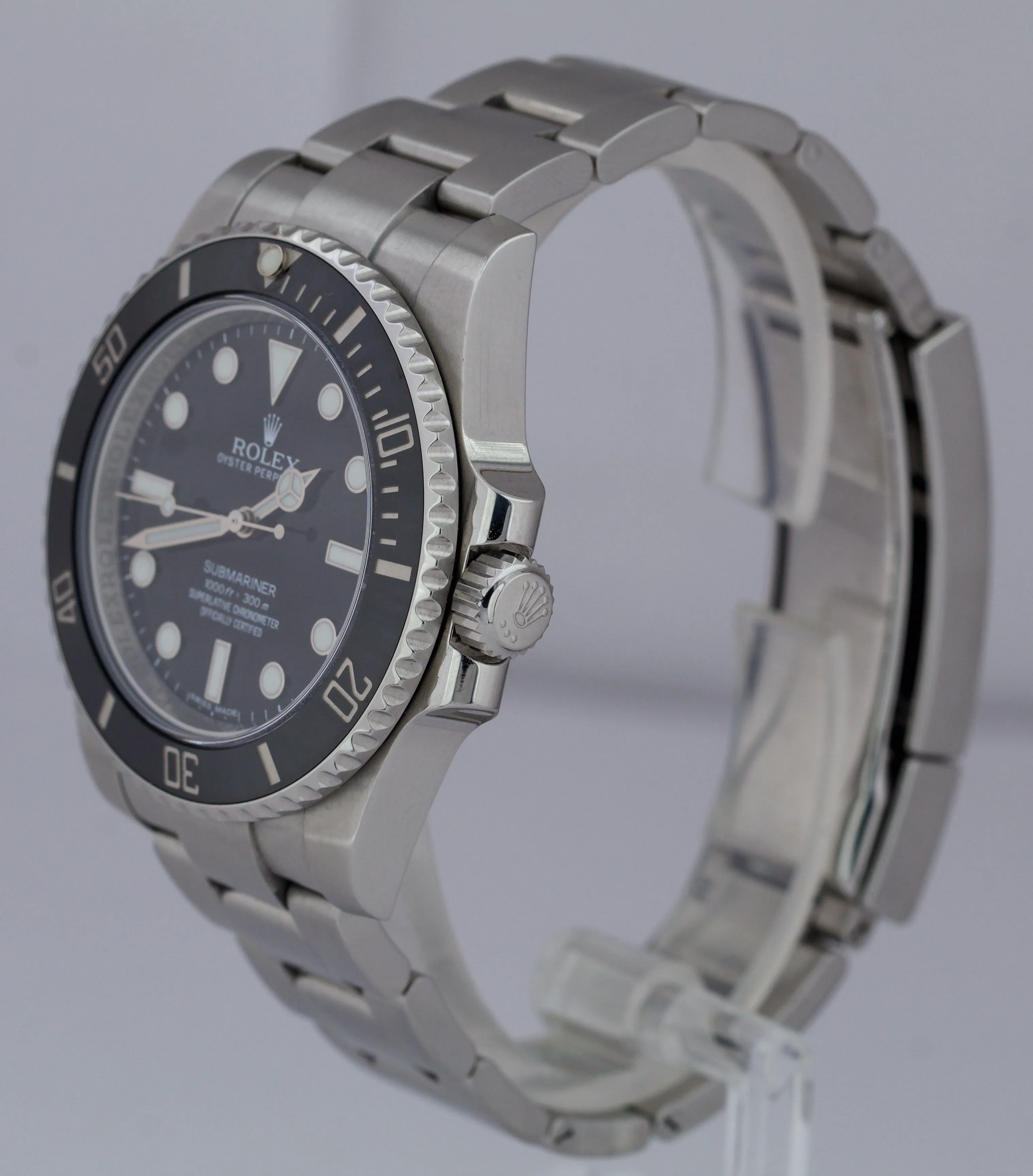 MINT 2015 PAPERS Rolex Submariner No-Date Steel 40mm Ceramic Dive Watch 114060