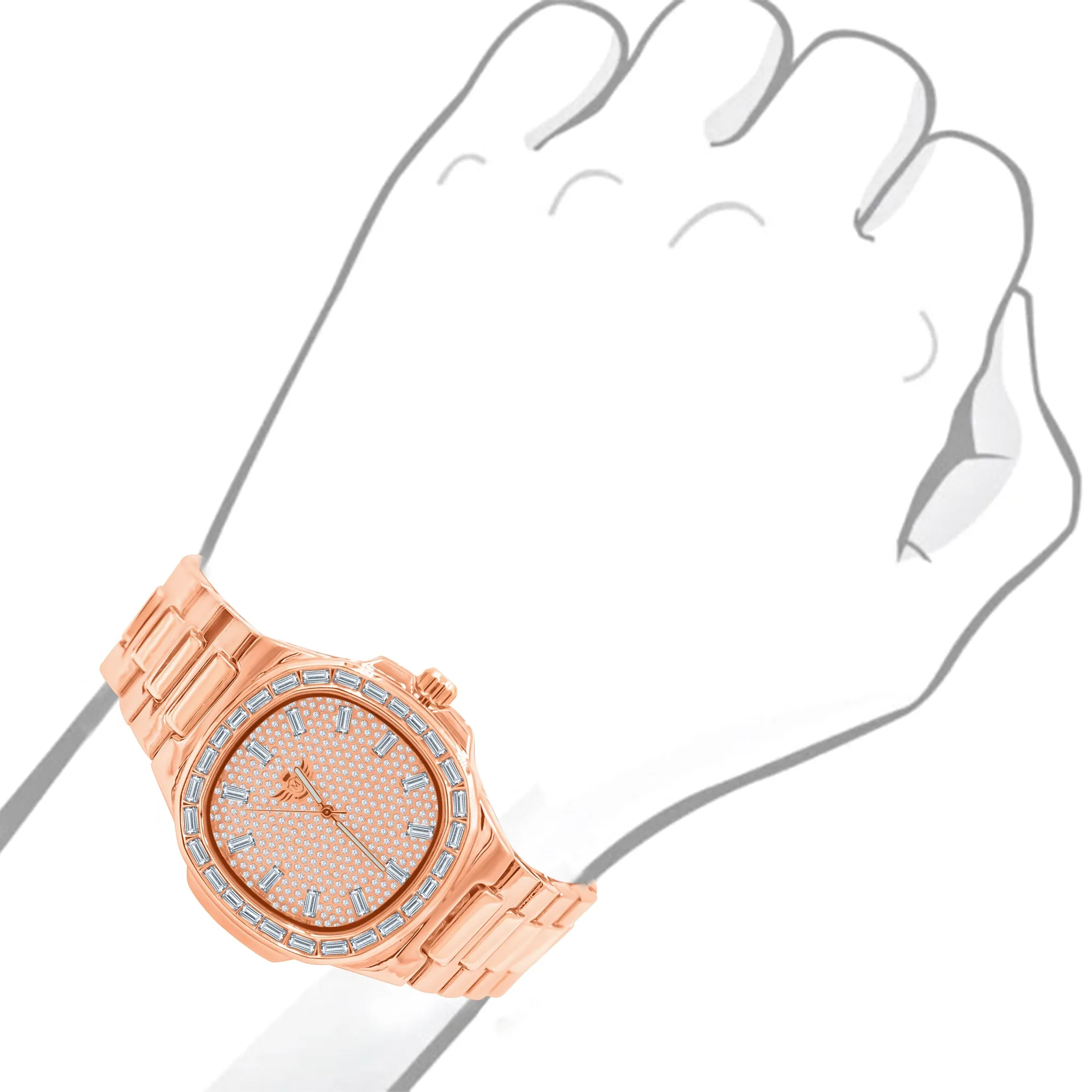 MIRABILIS HIP HOP METAL WATCH CRYSTAL I 563145