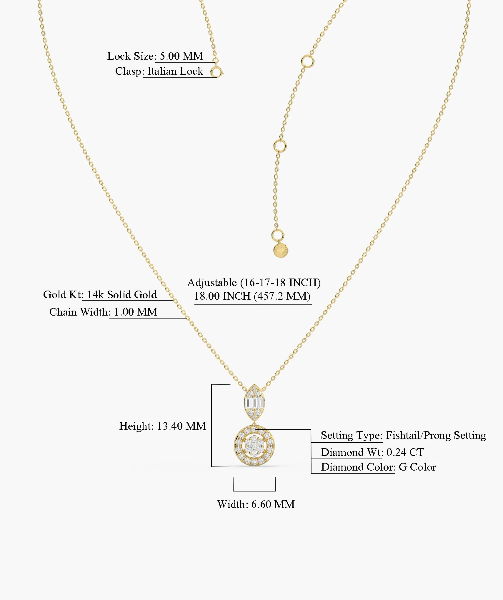 Modern Elegance Diamond Pendant