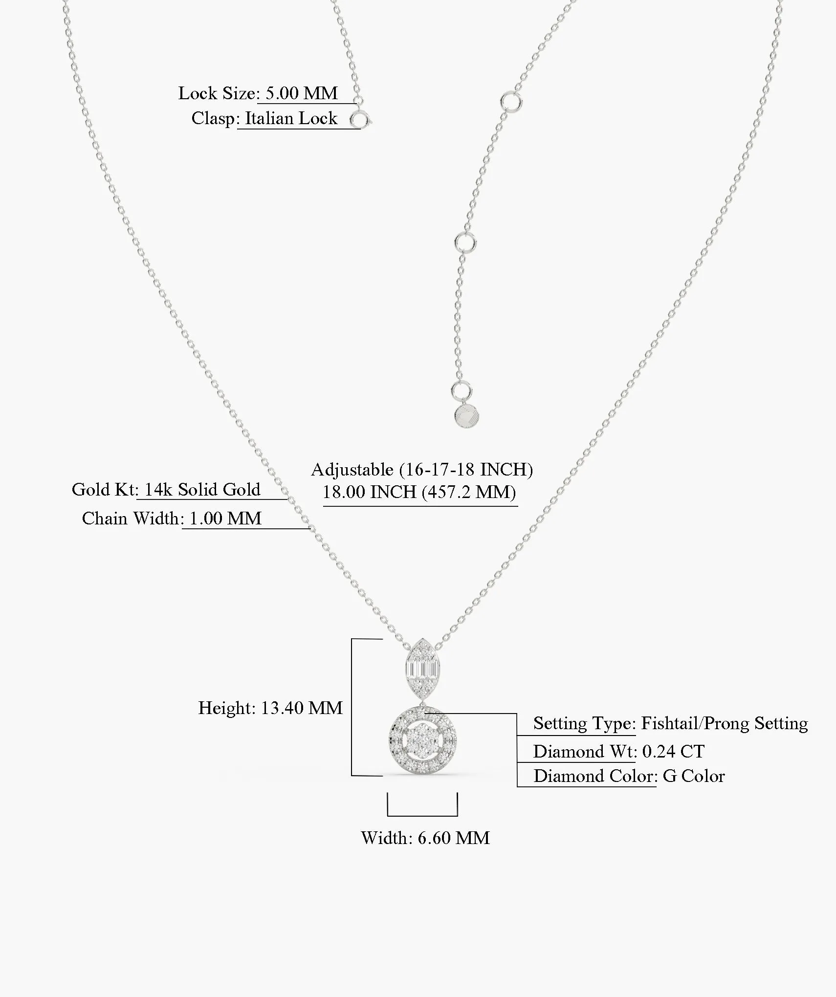 Modern Elegance Diamond Pendant