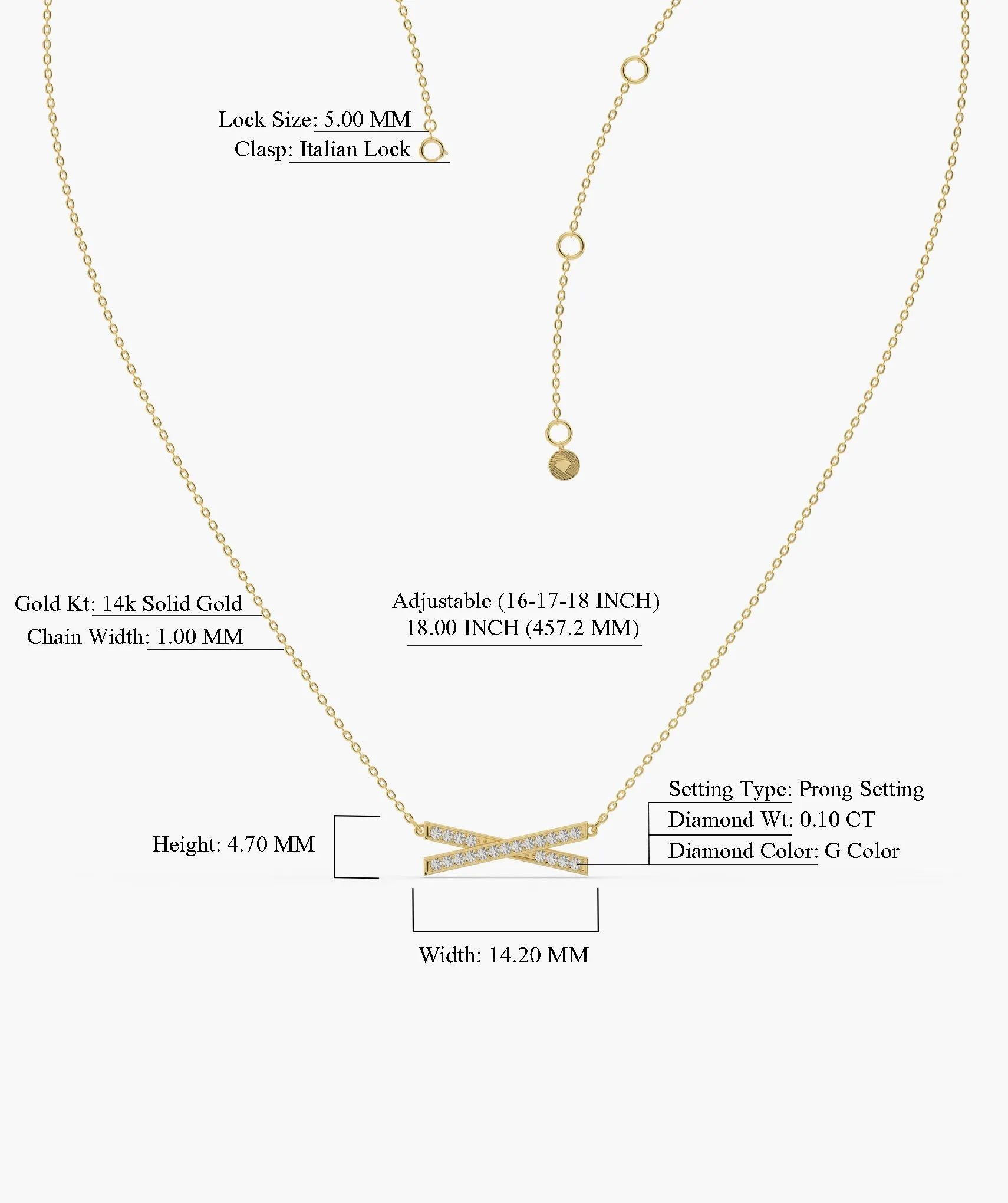 Modern Lines Diamond Necklace