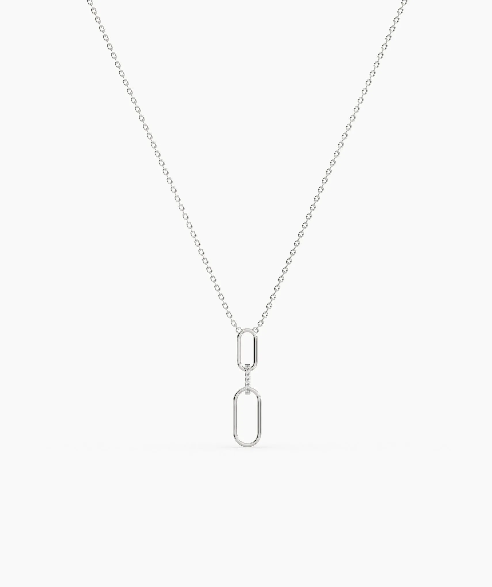 Modern Link Diamond Pendant