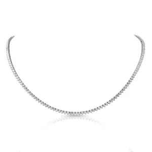 Modern Style Diamond Tennis Necklace