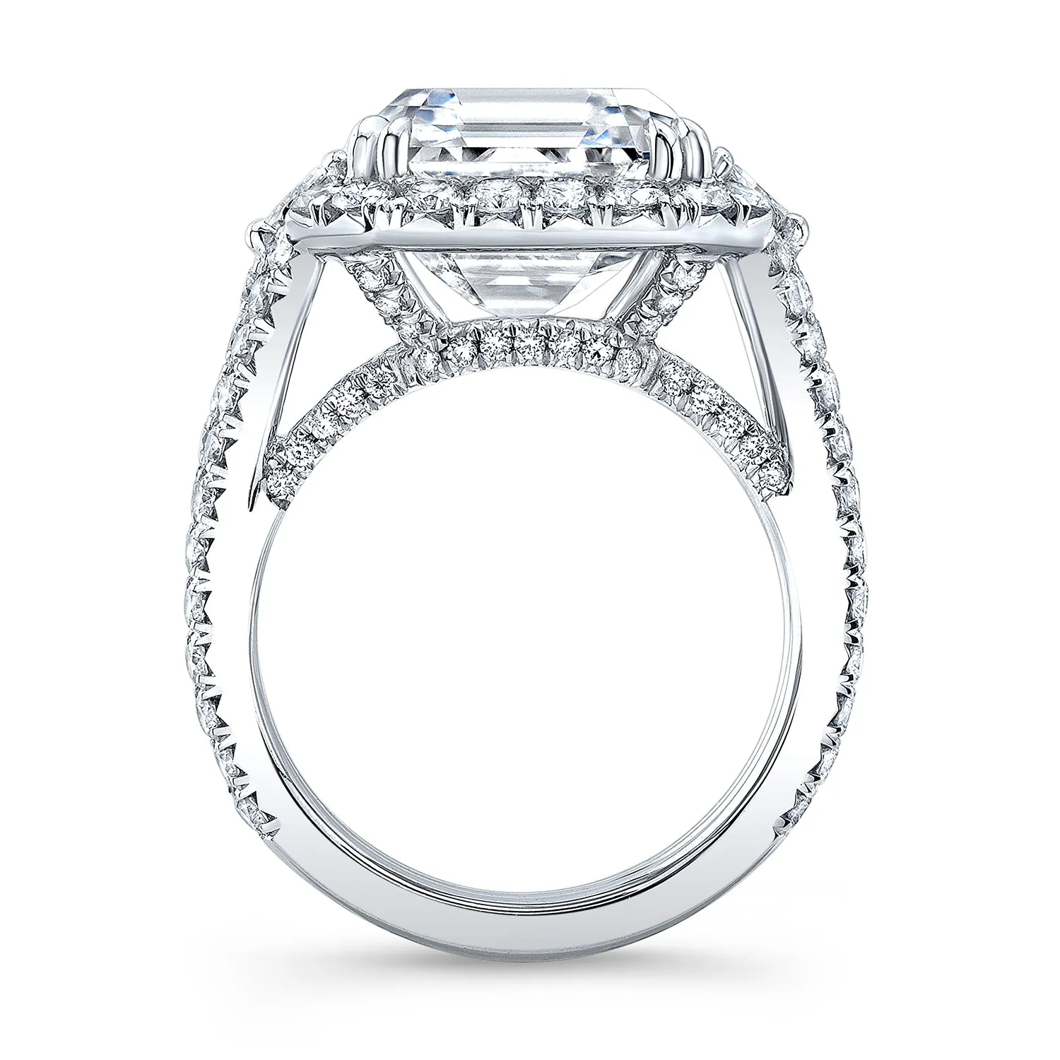 Modern Style Halo Diamond Engagement Ring