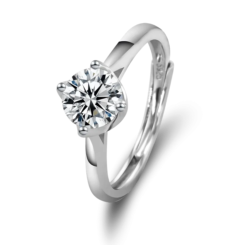 Moissanite Solitaire Engagement  Ring