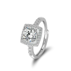 Moissanite Solitaire Wedding  Ring