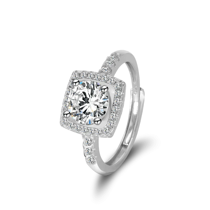 Moissanite Solitaire Wedding  Ring