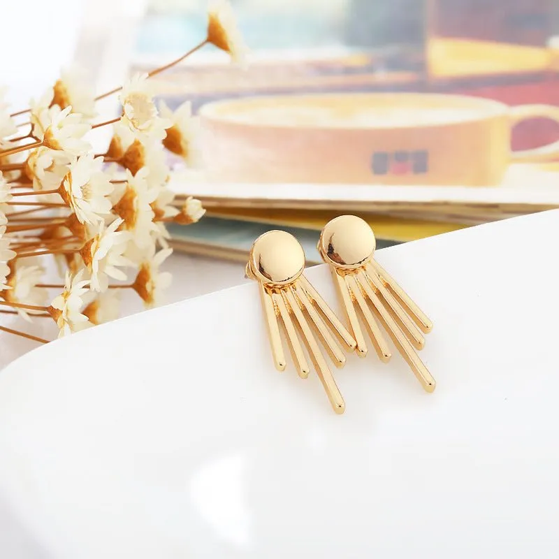 Moon   Beam Side by Side Adjustable Stud Earrings