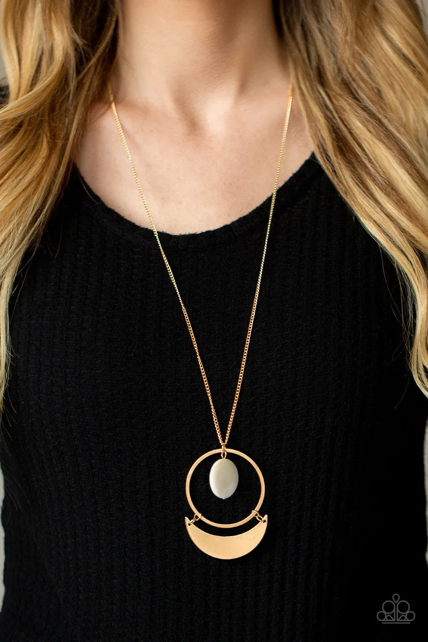 Moonlight Sailing Gold Paparazzi Necklace