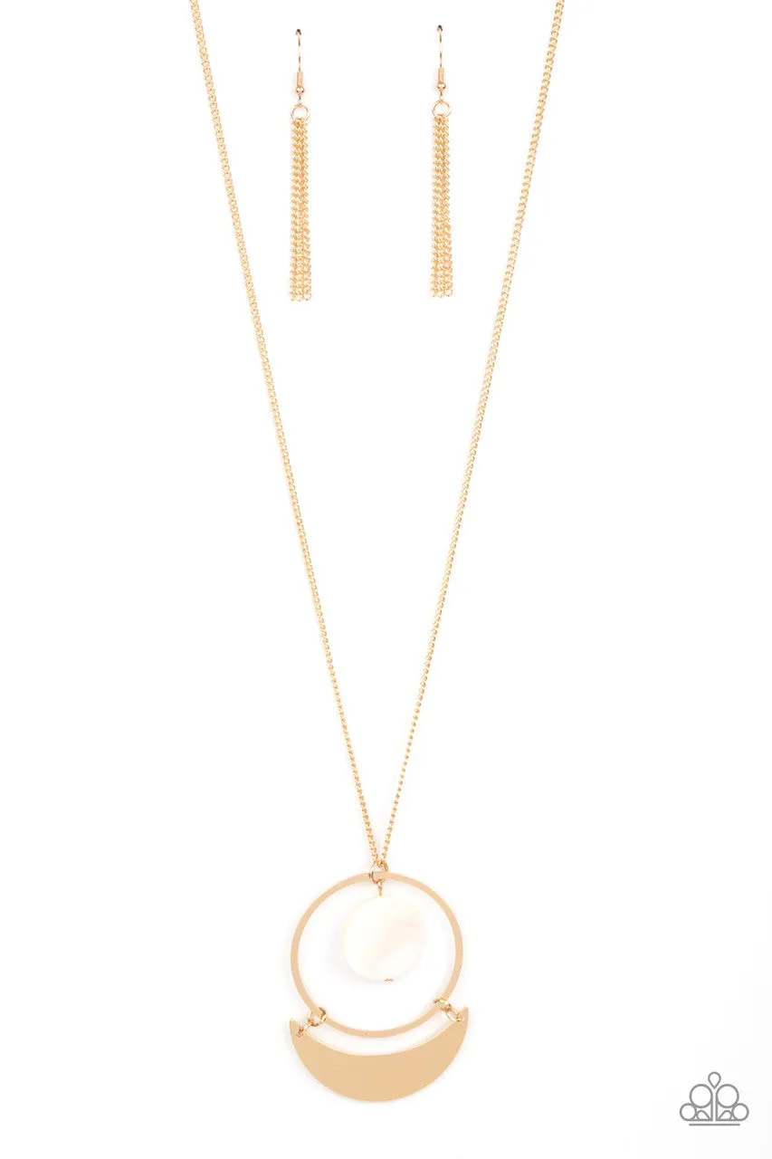 Moonlight Sailing Gold Paparazzi Necklace