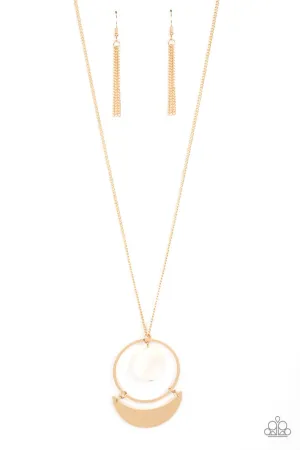 Moonlight Sailing Gold Paparazzi Necklace