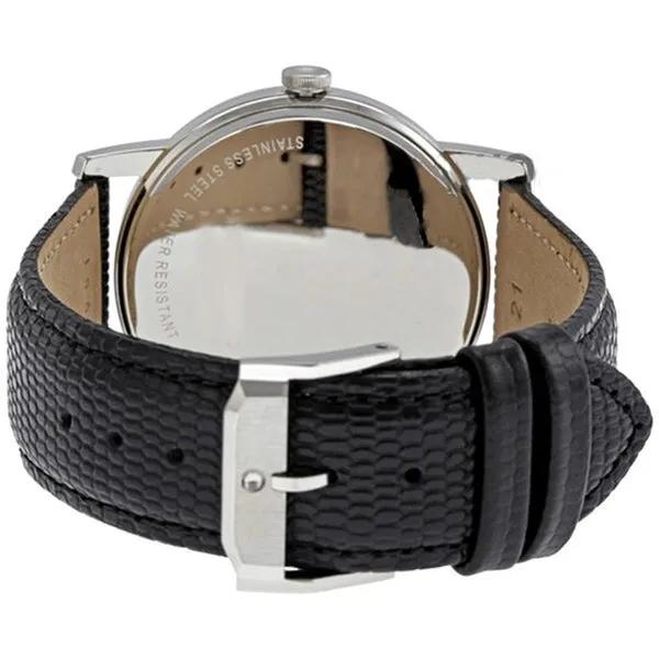 Movado Museum Classic Black Leather Black Dial Quartz Watch for Gents - 2100002