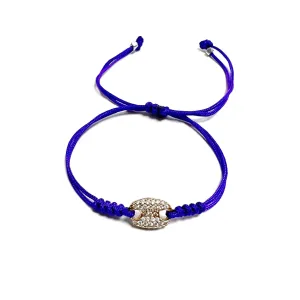Multi Color Pave Button Bracelet vana