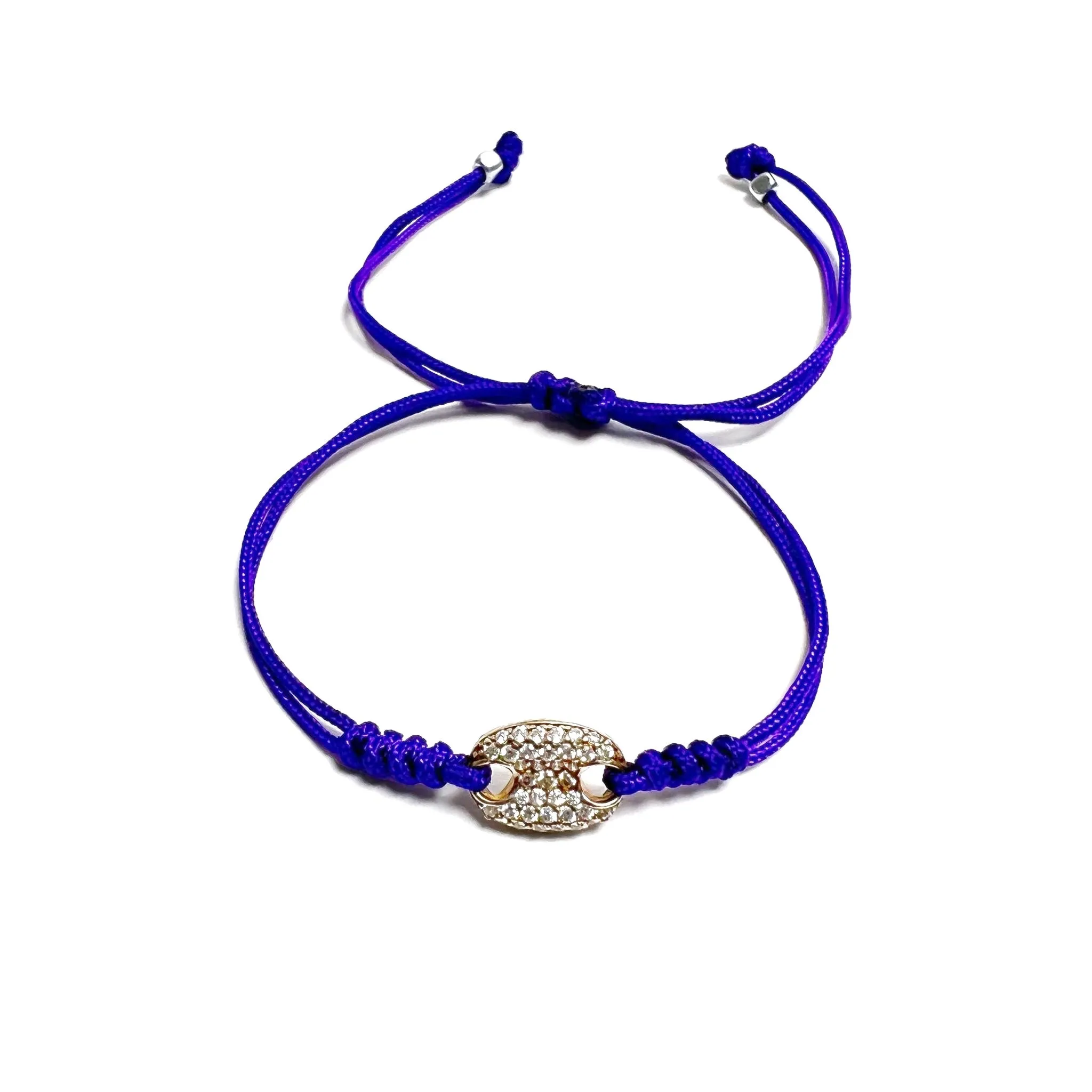 Multi Color Pave Button Bracelet vana