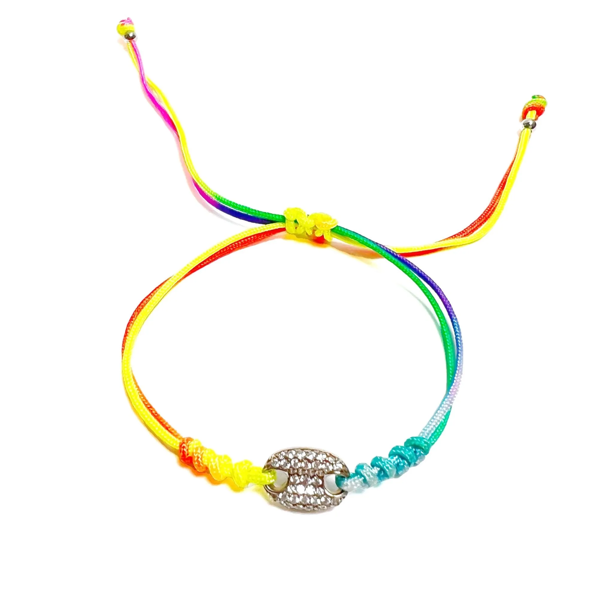 Multi Color Pave Button Bracelet vana