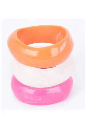 Multi Resin Bangle Bracelet