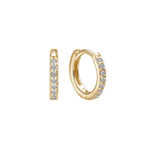 Murkani - 11mm Huggies White Topaz Yellow Gold
