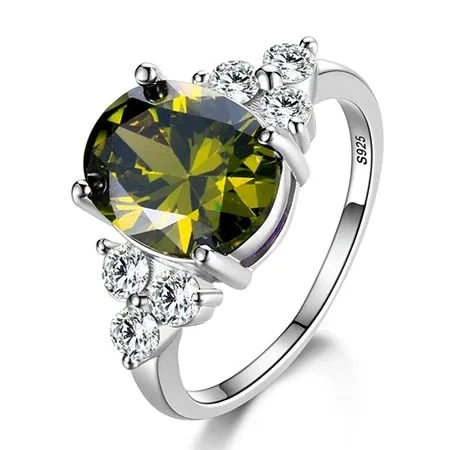 Natural Sapphire Engagement Ring Silver For Women Jewelry