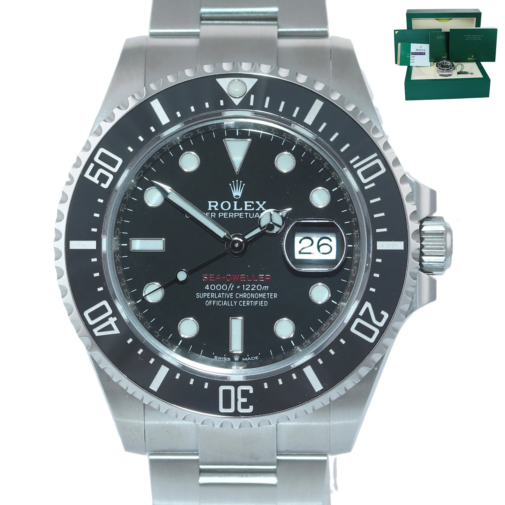 NEW June 2020 PAPERS Mark II Rolex Red Sea-Dweller 43mm 126600 Steel Watch Box