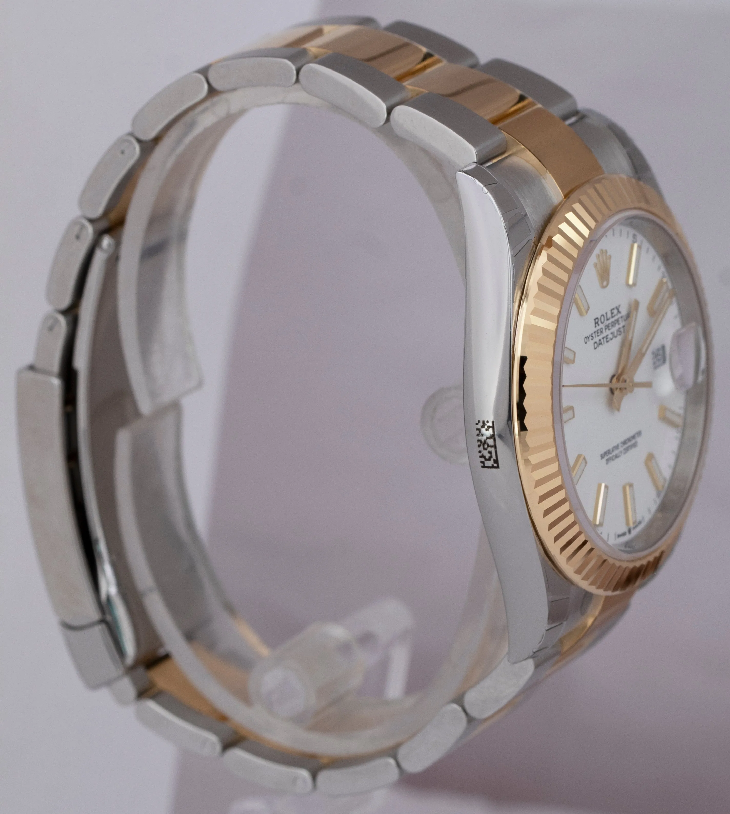 NEW STICKERED 2022 Rolex DateJust 41mm White Two-Tone Gold Watch 126333 B P