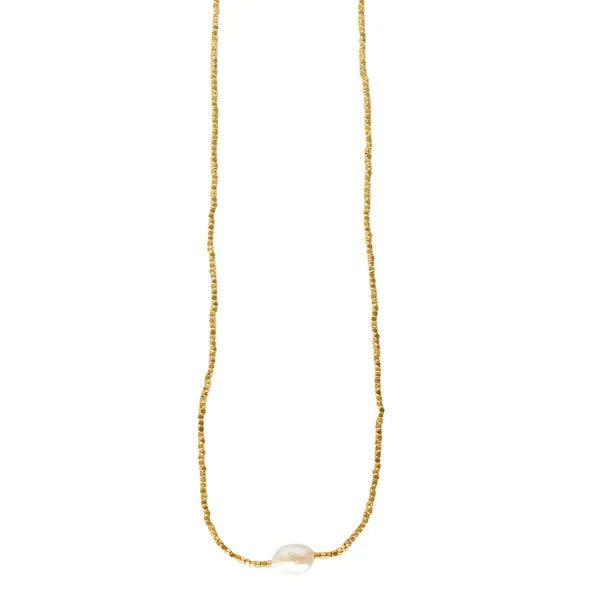 NF Peggy Queen Pearl and Gold Neckalce