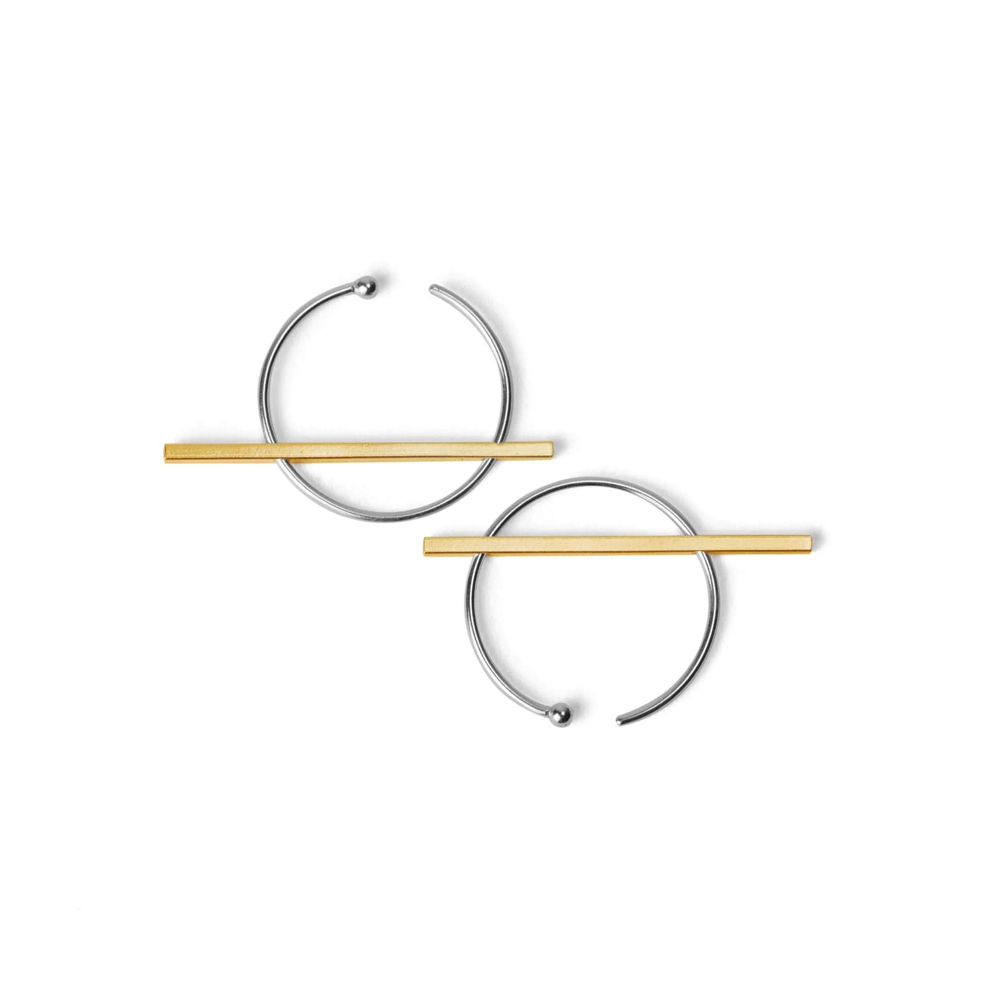 O1O1 modular earrings / gold   silver