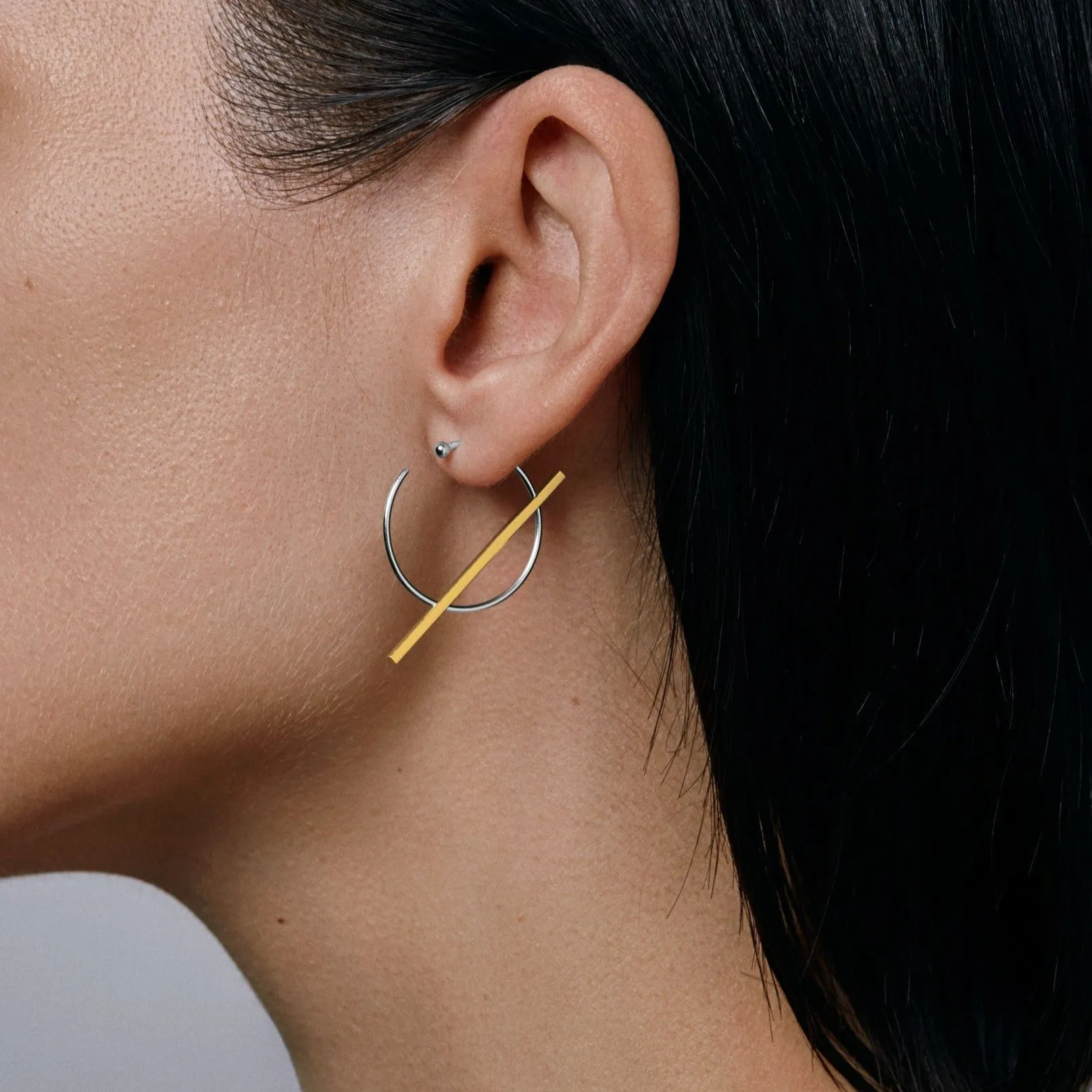 O1O1 modular earrings / gold   silver
