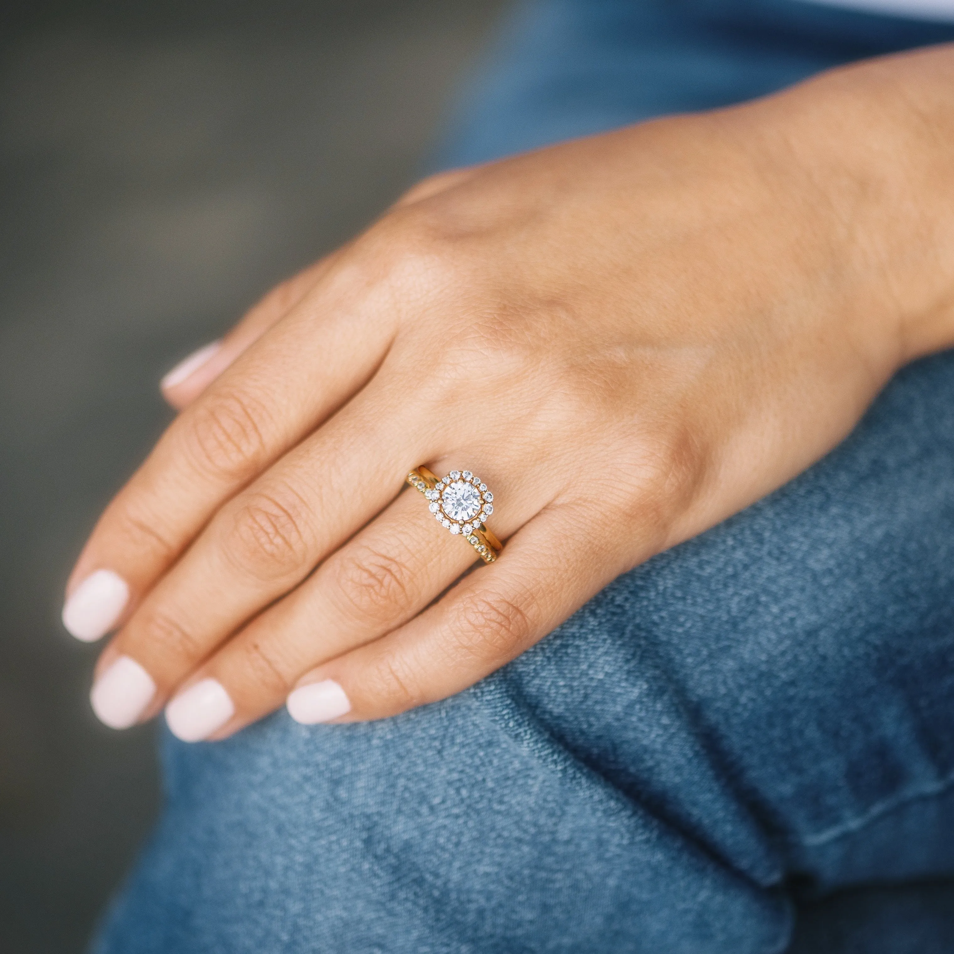 Octagon Halo Round Diamond Engagement Ring Setting