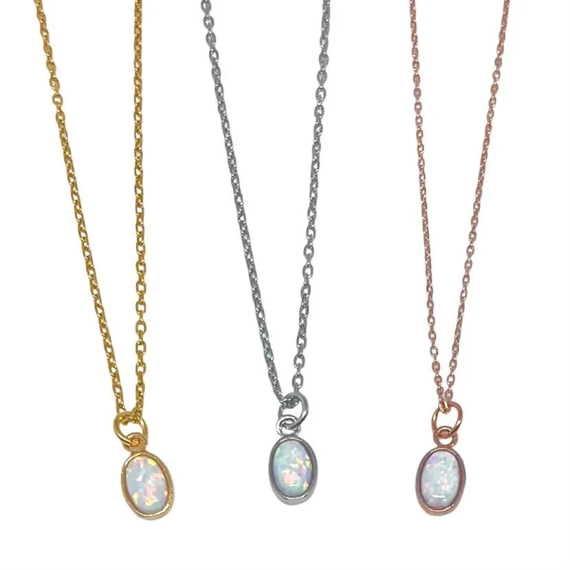 Opal Necklace: Gold