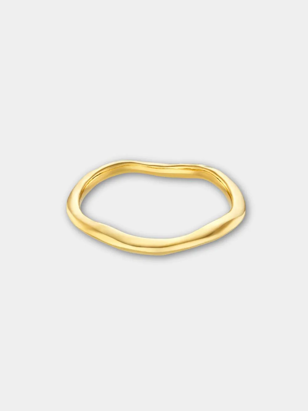 Orelia Polished Hammered Bangle in Gold
