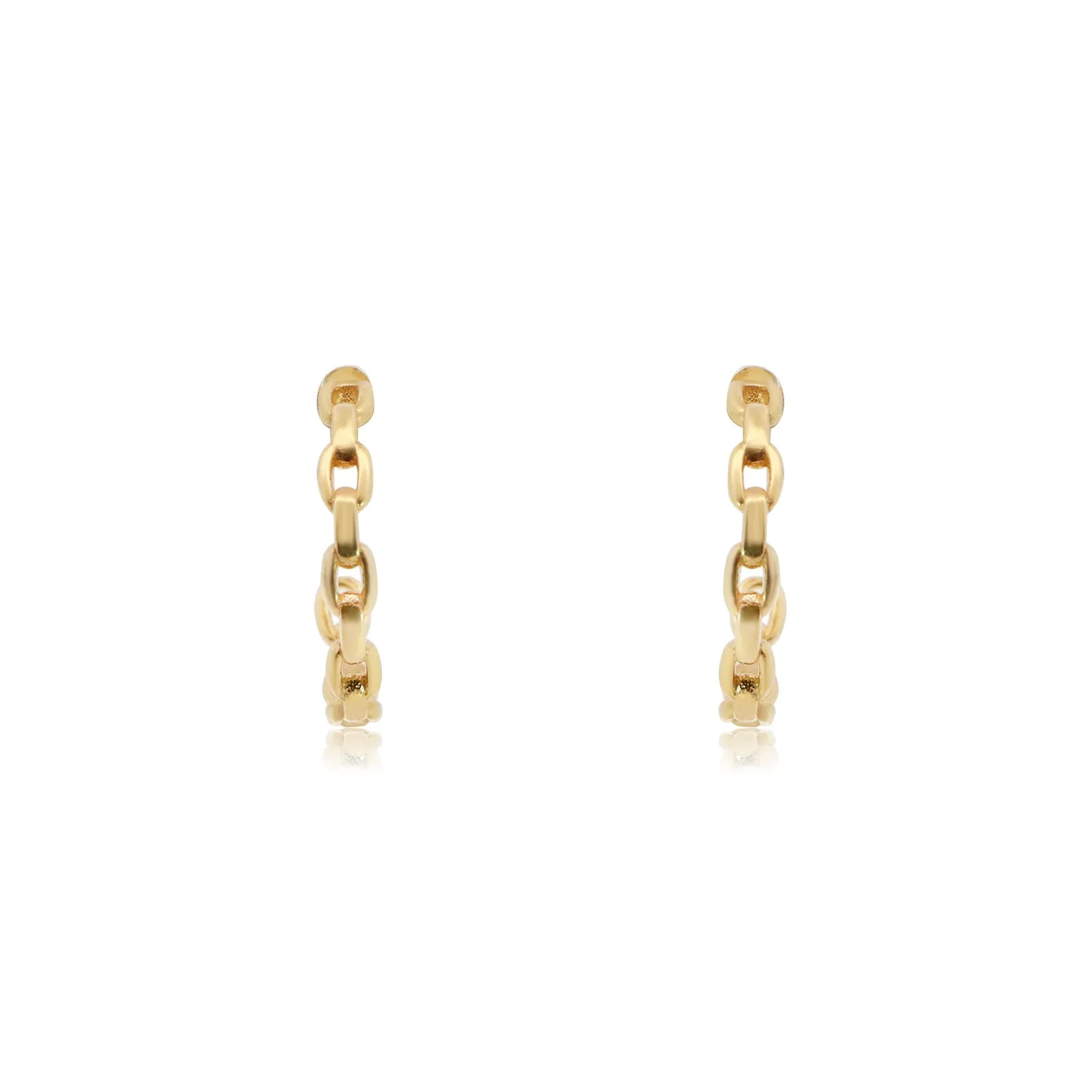 Oval Link Hoop Earrings