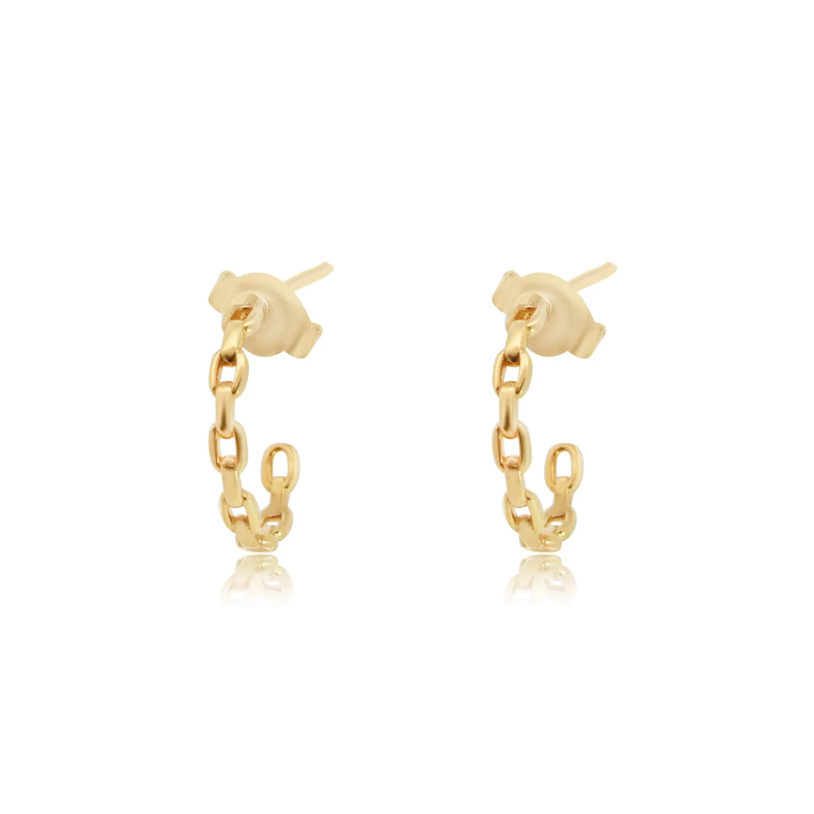 Oval Link Hoop Earrings