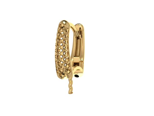 P2103 - 3 Row Diamond Pearl Hoop Earrings