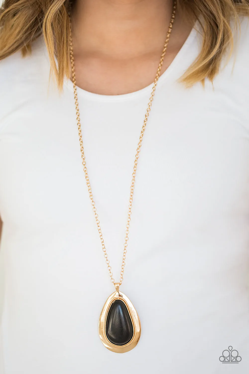 Paparazzi - BADLAND To The Bone - Gold Necklace