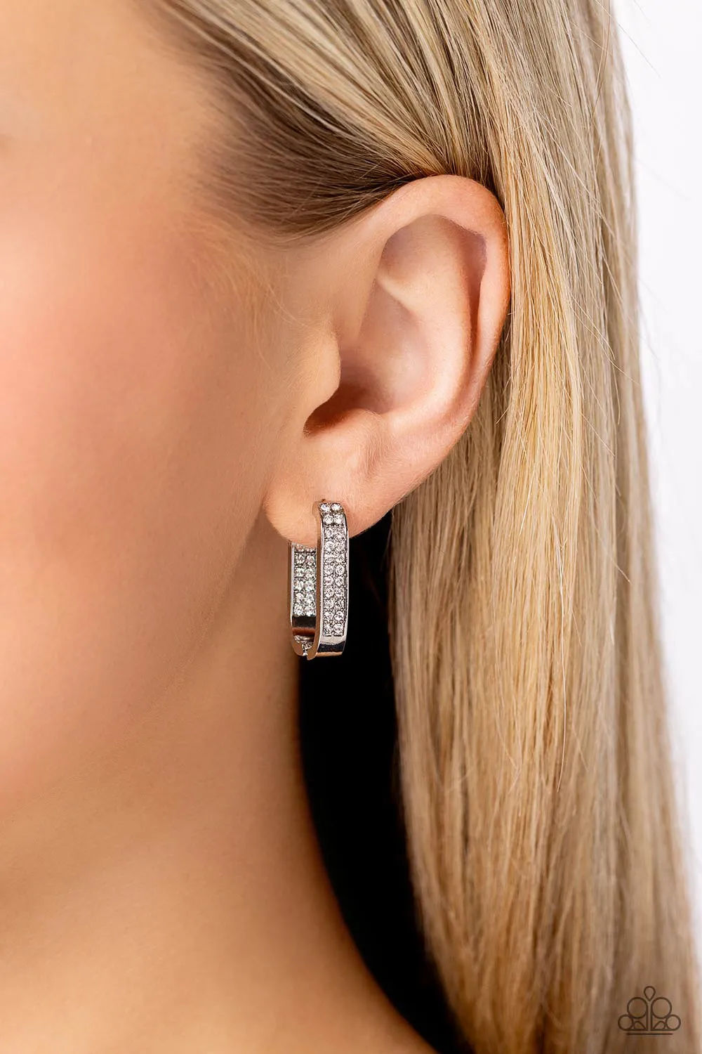 Paparazzi Sinuous Silhouettes - White Earrings