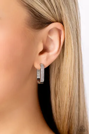 Paparazzi Sinuous Silhouettes - White Earrings