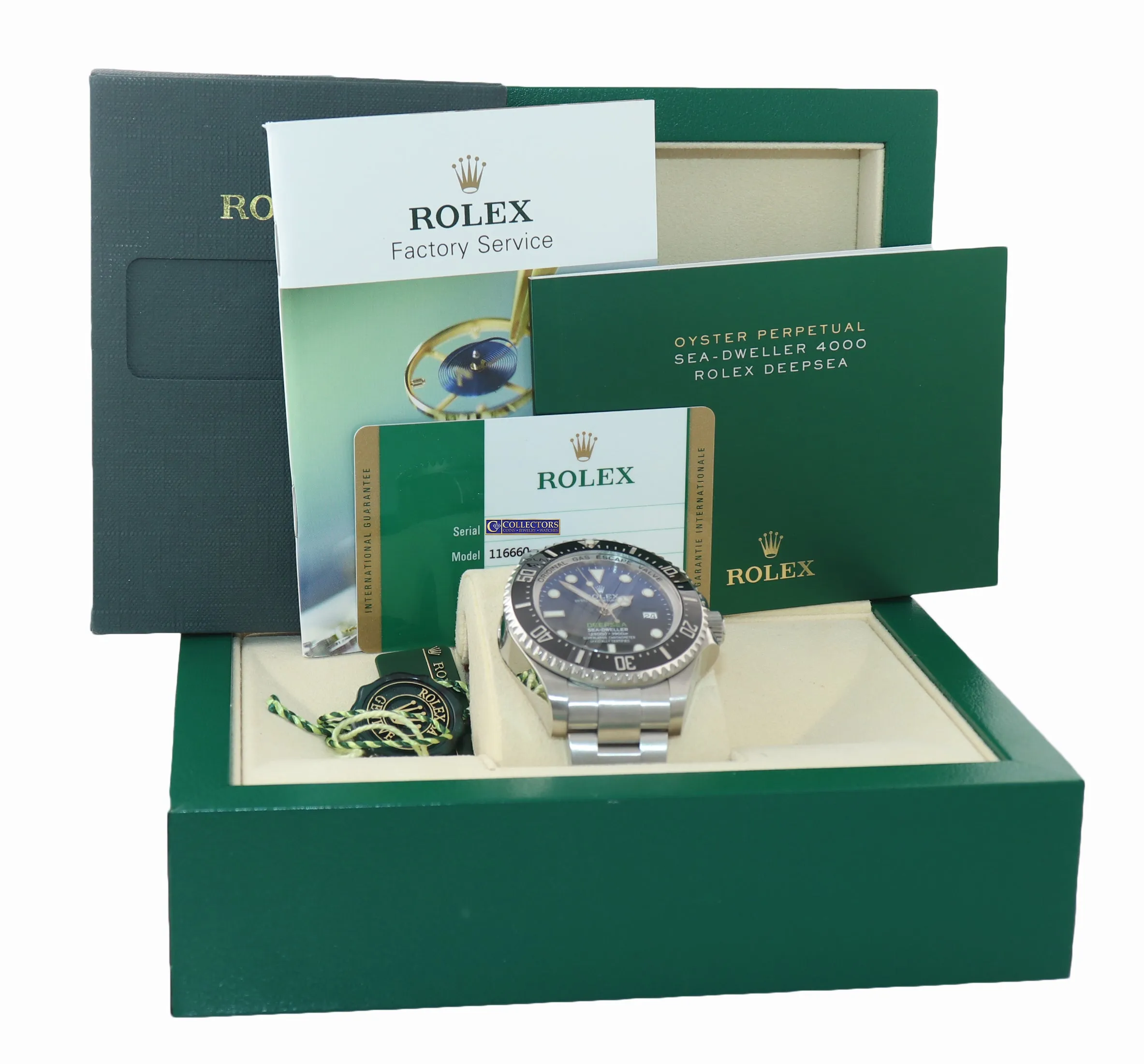 PAPERS 2015 Rolex Sea-Dweller Deepsea James Cameron Blue 116660 44mm Watch Box