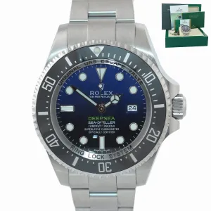 PAPERS 2015 Rolex Sea-Dweller Deepsea James Cameron Blue 116660 44mm Watch Box