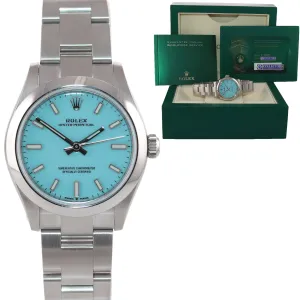 PAPERS 2020 Rolex Oyster Perpetual 31 Tiffany Blue 31mm Mid-Size 277200 watch