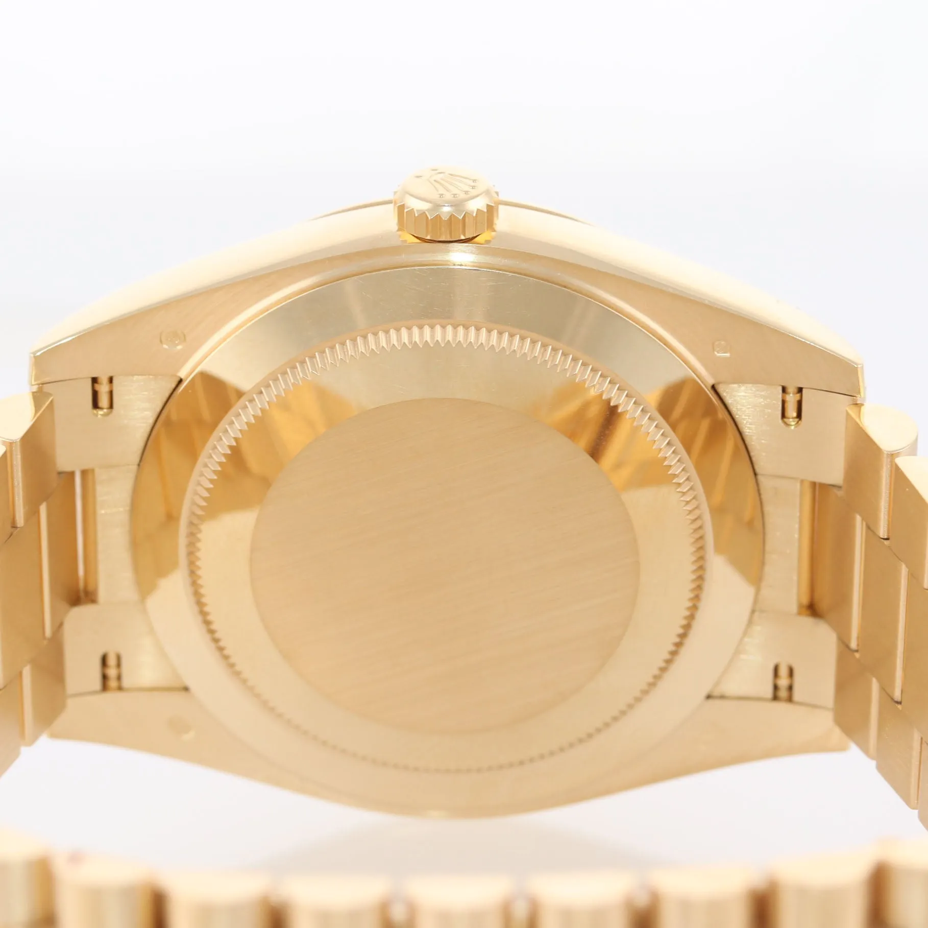PAPERS NEW 2019 Rolex Day-Date 40 President 228238 18k Gold Silver Motif Watch