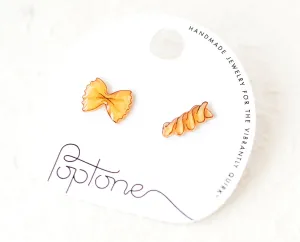 Pasta Shapes Earrings: Bowtie & Rotini