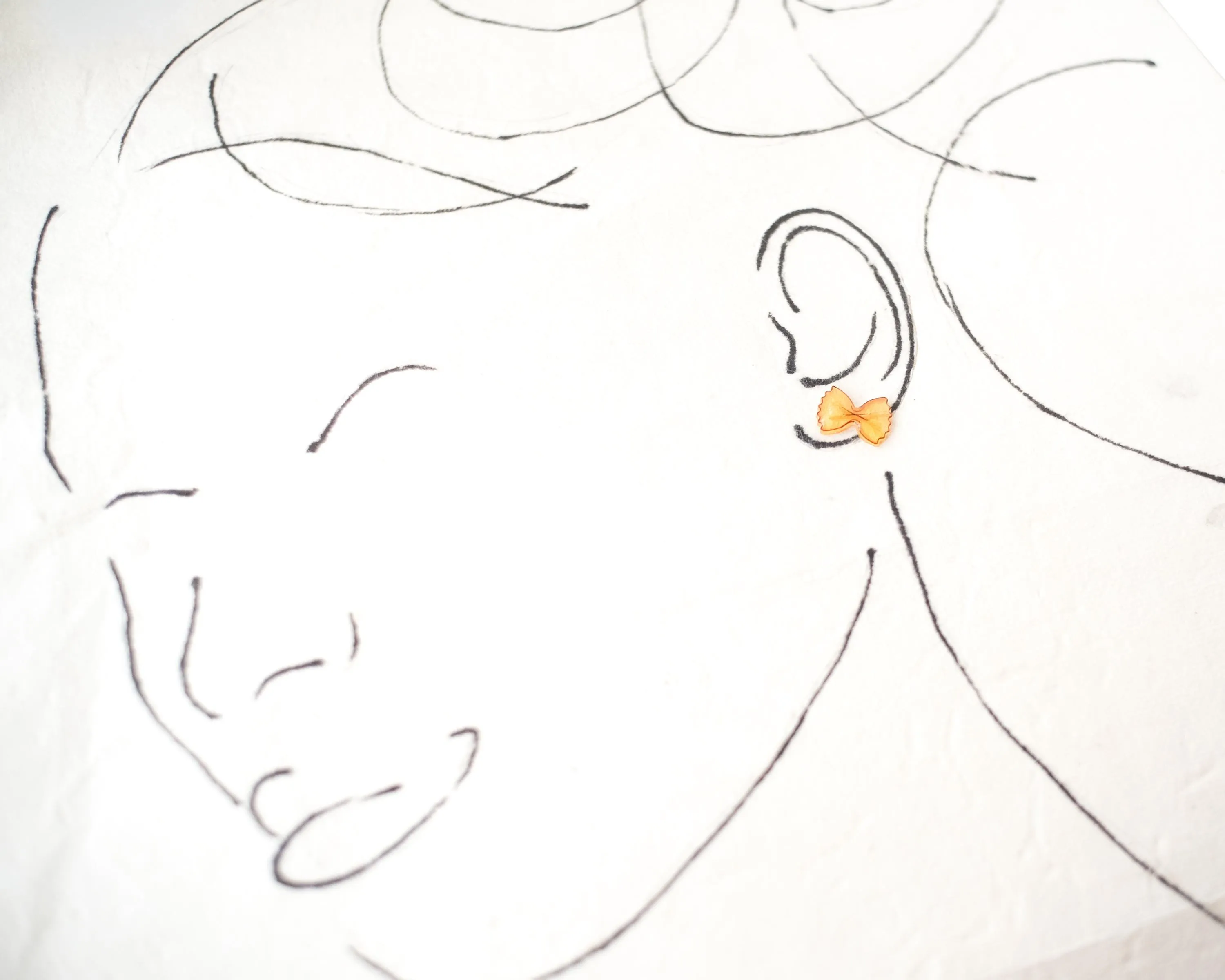 Pasta Shapes Earrings: Bowtie & Rotini