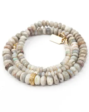Pavé Diamond & Australian Boulder Opal Necklace